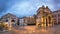 Panorama Saint Catherine of Italy Church and Jean Vallette Piazza in the Morning, Vallette, Malta