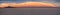 Panorama of Salar de Uyuni at sunset