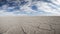 Panorama of the Salar of Uyuni with blue sky, Bolivia