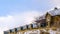 Panorama Salt Lake City home on a snowy hill against sky