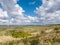 Panorama of salt marshes of Mokbaai, inlet of Waddensea on West