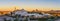 Panorama of San Xavier Mission Church in Tucson, Arizona, at sunrise