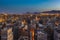 Panorama of Sanaa at night, Yemen