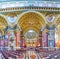 Panorama of Sanctuary of St Stephen`s Basilica, on Feb 27 in Budapest, Hungary