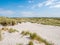 Panorama of sand dune landscape in nature reserve Het Oerd on West Frisian island Ameland, Friesland, Netherlands