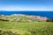 Panorama of Santa Cruz on the island of Flores Azores Portugal