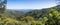 Panorama in Santa Cruz mountains from a vista point in Uvas Canyon county park, Santa Clara county, California