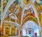 Panorama of Santissimo Sacramento Chapel, Santa Maria del Sasso Church, on March 25 in Morcote, Switzerland