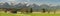 Panorama scene in Bavaria with alps mountains