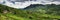 Panorama Scenery View of Agriculture Rice Fields, Nature Landscape of Rice Terrace Field at Sapa, Vietnam. Panorama Countryside