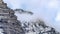 Panorama Scenic Provo Canyon scenery with Bridal Veil Falls under sky with thick clouds