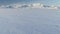 Panorama of scientific base in Infinitely, Infinitely polar snowy Antarctica desert.