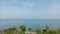 Panorama of the sea bay with lots of fish ponds.  View of the sea bay.