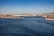 Panorama from the sea of the port of Piraeus, Athens