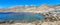 Panorama of seafront on a Greek island