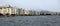 Panorama of the seafront of Thessaloniki from the sea side
