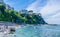 Panorama of seaport Marina Grande, Capri island - Italy. Image assembled from four horizontal frames...IMAGE