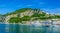 Panorama of seaport Marina Grande, Capri island - Italy. Image assembled from four horizontal frames...IMAGE