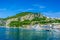 Panorama of seaport Marina Grande, Capri island - Italy. Image assembled from four horizontal frames...IMAGE