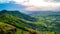 Panorama of Semien mountains and valley around Lalibela Ethiopia