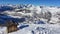 panorama of Sestriere and mountains
