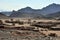 Panorama of the settlement of local residents in the Arabian desert, Egypt.