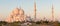 Panorama of Sheikh Zayed Grand Mosque in Abu Dhabi, UAE