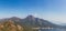 Panorama of the Shek Pik reservoir, the famous hiking location in Lantau Island, Hong Kong