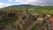 Panorama shot of antique orthodox temple, historical neighborhood in Georgia