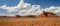 Panorama shot of scenic desert landscape in the Valley of the Gods in Utah, United States