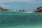 Panorama shot of Tanjung Aan Beach in Lombok, West Nusa Tenggara. Top tourist destination in Indonesia