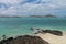 Panorama shot of Tanjung Aan Beach in Lombok, West Nusa Tenggara. Top tourist destination in Indonesia