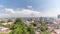 Panorama showing aerial view of city centre and the harbour of Durres timelapse from viewpoint, Albania.