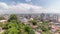 Panorama showing aerial view of city centre and the harbour of Durres timelapse from viewpoint, Albania.