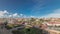 Panorama showing aerial view over the center of Lisbon timelapse from Miradouro de Sao Pedro de Alcantara