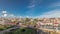 Panorama showing aerial view over the center of Lisbon timelapse from Miradouro de Sao Pedro de Alcantara