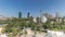 Panorama showing cityscape over Tirana with its colorful apartment buildings and skyscrapers timelapse, Tirana, Albania.