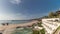 Panorama showing the coastline of the village of Sesimbra timelapse. Portugal