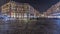 Panorama showing the Cordusio Square night timelapse in Milan