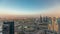 Panorama showing Dubai marina and JLT skyscrapers along Sheikh Zayed Road aerial timelapse.