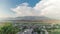 Panorama showing Gjirokastra city from the viewpoint of the fortress of the Ottoman castle of Gjirokaster timelapse.