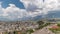 Panorama showing Gjirokastra city from the viewpoint with many typical historic houses of Gjirokaster timelapse.