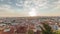 Panorama showing Lisbon famous aerial view from Miradouro da Senhora do Monte tourist viewpoint timelapse