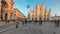 Panorama showing Milan Cathedral and Vittorio Emanuele gallery timelapse.