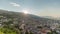 Panorama showing sunset over Gjirokastra city from the viewpoint of the fortress of the Ottoman castle of Gjirokaster