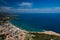 Panorama of the sicilian coastline near Cefalu