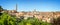 Panorama of Siena, aerial view with the Torre del Mangia, Tuscany Italy