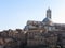 Panorama of Siena with the metropolitan cathedral of Saint Mary of the Assumption . Tuscany, Italy
