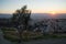 Panorama of Sierra Nevada and Granada, Spain as Seen from Sacromonte Hill