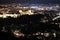 Panorama of Sierra Nevada and Granada, Spain as Seen from Sacromonte Hill at Night